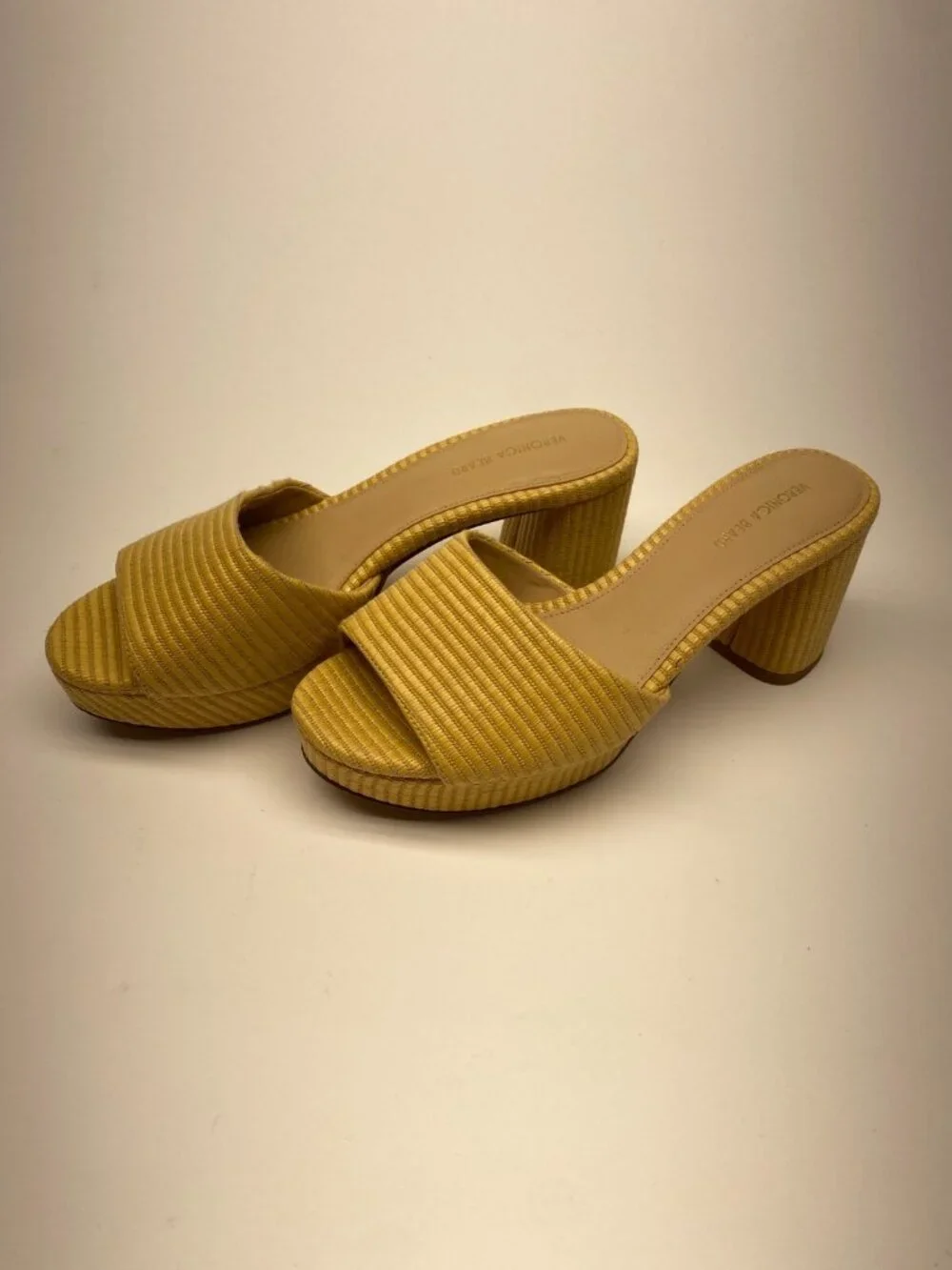 Veronica Beard Womens Dali Raffia Natural Platform Sandal Sz  8